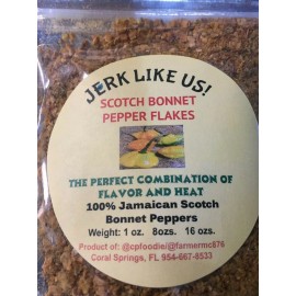 Jerk Like Us 100% Pure Jamaican Scotch Bonnet Pepper Flakes 1 oz packet or 2 oz bottle sealed - 1 ounce Sealed Packet