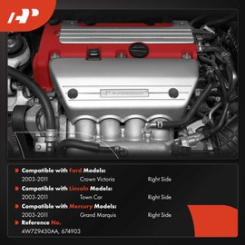 A-Premium Right Side Exhaust Manifold Kit W/Gasket, Studs, & Nuts Compatible with Ford Crown Victoria & Lincoln Town Car & Mercury Grand Marquis, 2003-2011