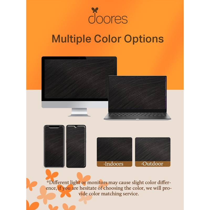 DOORES Human Hair Extensions, Jet Black 20 Inch 100g 40pcs,