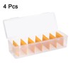 sourcing map Cable Storage Box with Compartments, Cable Organizer Transparent