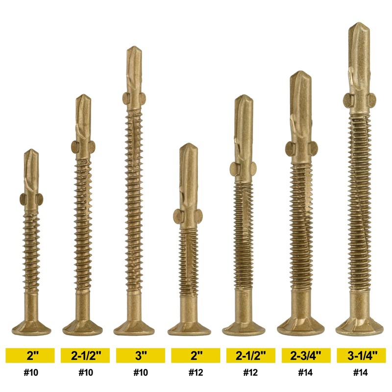 FMhotu #10 x 1-5/8" Trailer Deck Screws, Self-Tapping Sheet Wood