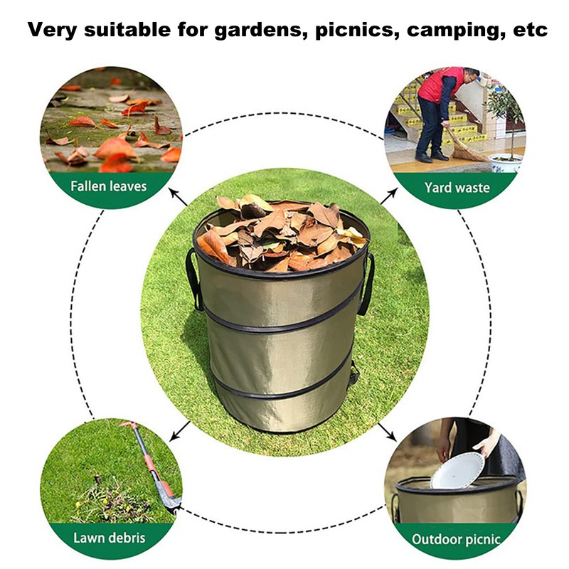 113L Collapsible Trash Can 30 Gallon Recycling Large Leaf Garbage