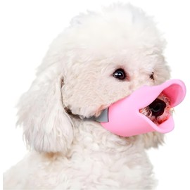 NACOCO Anti Bite Duck Mouth Shape Dog Mouth Covers Anti-Called Muzzle Masks Pet Mouth Set Bite-Proof (Pink, M)