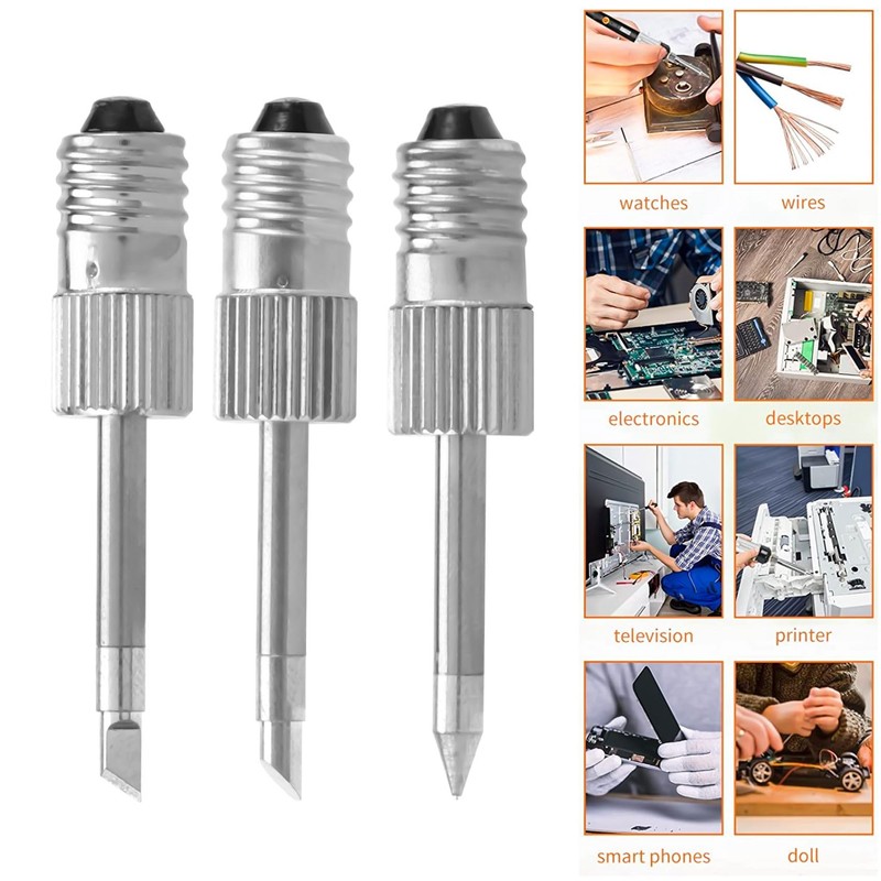 Lamsimoy 3Pcs Brass Soldering Tips USB Soldering Iron Welding Soldering