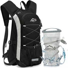 IX INOXTO Hydration Pack Backpack, Lightweight Water Backpack with 2L Leakproof Hydration Bladder Daypack for Men Women,Running Hydration Vest for Outdoor Trail Running Hiking Cycling Race Climbing - Color: Blue