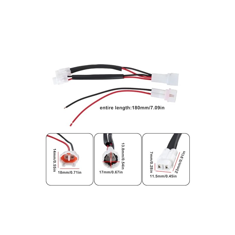 Socket Splitter Set USB Charger Handle Auxiliary Headlight Compatible with