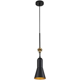 Lucas Mckearn Etoile Steel Small Pendant with Black Finish PD00118B-1