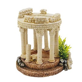 Nobby Aqua Ornaments Antique Pillars with Plants, 15.5 x 13.7 x 15 cm, Pack of 1