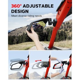 Benlari X3 Side Mirrors, 360 Degree Adjustable UTV Side Mirrors, 3-Way Adjustment Compatible with Can Am Maverick X3/ X3 Max RS DS Turbo RR 2017 2018 2019 2020 2021 2022 2023