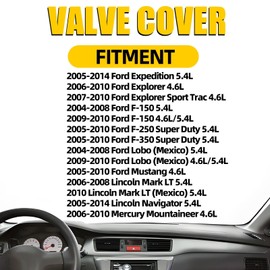 MILIPARTS Right Side Aluminum Valve Cover Compatible with 2004-2014 Ford F-150 F-250 F-350 Expedition Explorer Mustang Lincoln Mark LT Navigator Mercury Mountaineer 4.6L 5.4L 9L1Z6582D