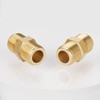 nutmanel Double Nipple, 2 x 1/4 Inch Brass Male Thread,