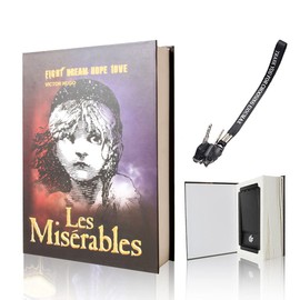 EIOUMAX Booksafe Diversion Secret Real Book Hidden Safe with Key Lock Real Paper Book Locking-Les Miserables