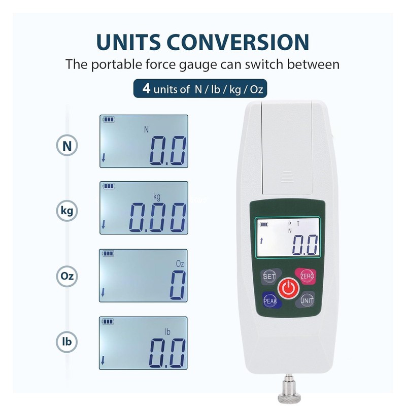 Jiawu Digital Force Gauges, Push and Pull Meter Dynamometer Tension