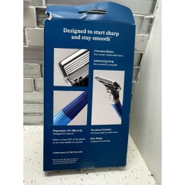 Harry's Razor 2 Ct 5-Blade Cartridges Navy Blue Ocean Ergonomic BRAND NEW