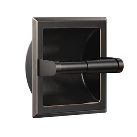 FORIOUS Recessed Toilet Paper Holder, Stainless Steel Durable Tissue Roll Holder Wall Mount for Bathroom Space Saving Design with Mounting Bracket, in Wall Toilet Paper Dispenser, Oil Rubbed Bronze