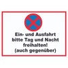 HB-Druck Parken verboten Ein- und Ausfahrt Tag und Nacht freihalten