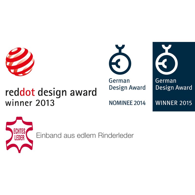 Transotype senseBook Medium Leather Flap Blank Notebook