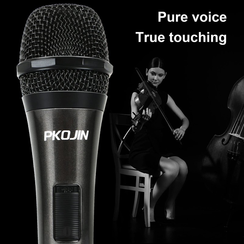 PKOJIN Dynamic Karaoke Microphone for Singing, Vocal Wired Microphone for