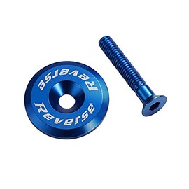 Reverse Headset Cap Aluminium with Screw Dark Blue