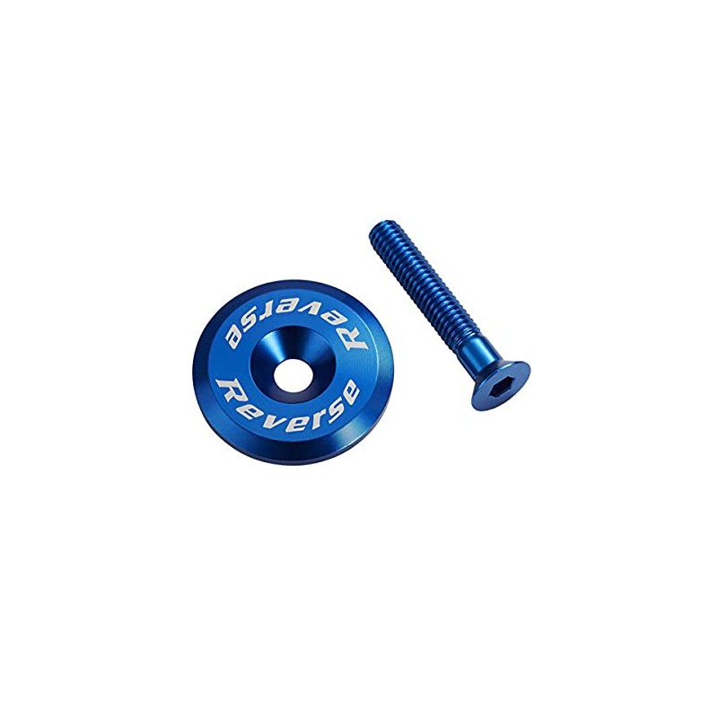 Reverse Headset Cap Aluminium with Screw Dark Blue
