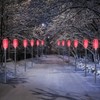 Macarrie 4 Pcs Solar Powered Driveway Markers Reflective Lights Driveway
