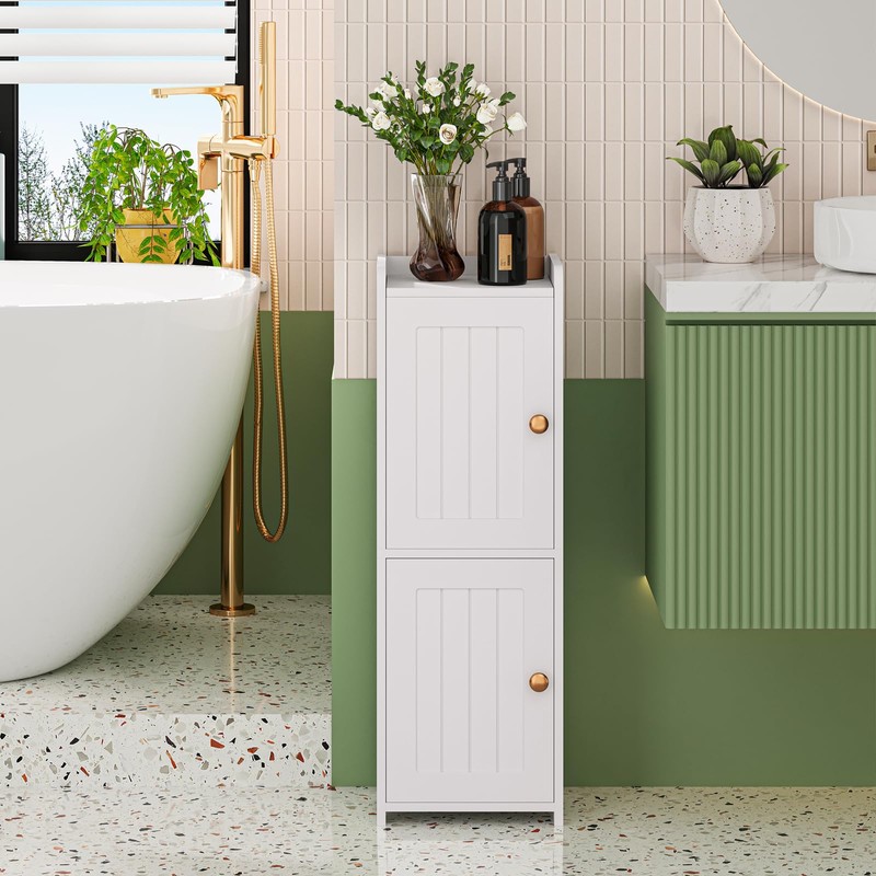 Snughome Bathroom Storage Cabinet, Small Bathroom Cabinet with 2 Doors