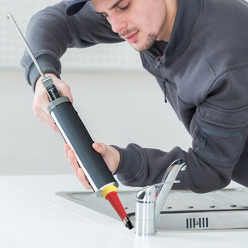 Caulk Finisher Kit Caulking Nozzle Tips Stainless Steel with Connection