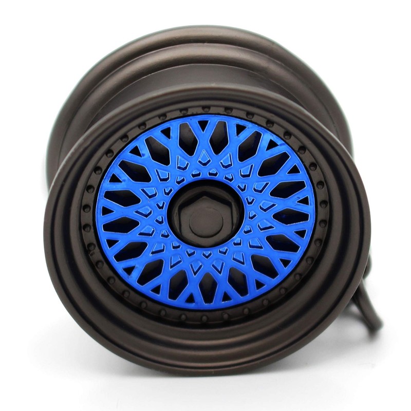 VmG-Store BBS Style Black / Chrome Rim Keyring - Solid