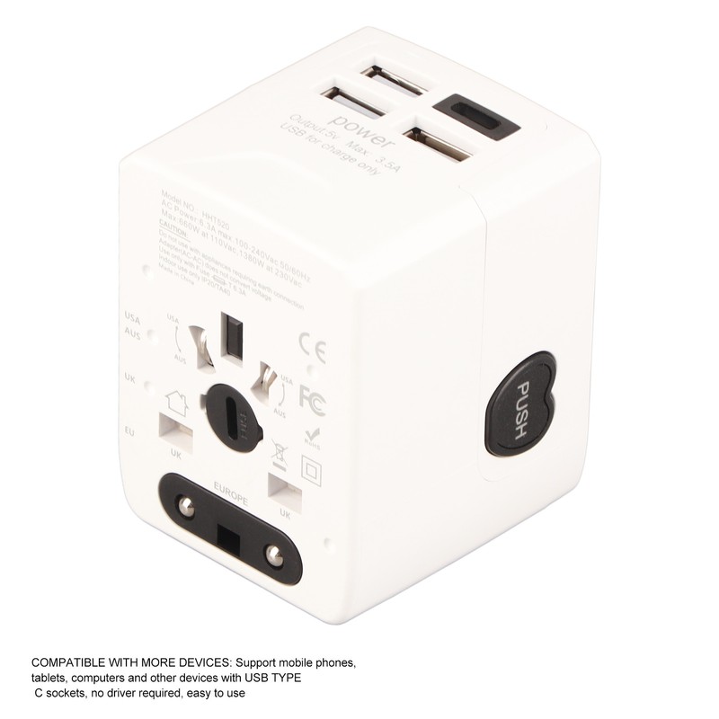 Universal Travel Adapter International Plug Power Converter Multi Outlets