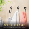Homezone® 5Pc Love Heart Coat Hooks Wall Mounted Black Coat