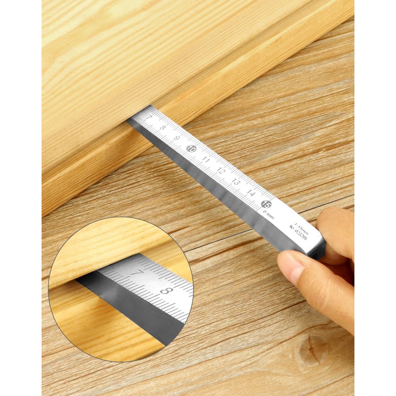 QWORK Taper Gauge Gap Gage Welding Wedge Feeler Gauge Gap