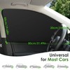 WD&CD Car Curtains, Set of 2, Magnet, Light Blocking, Easy