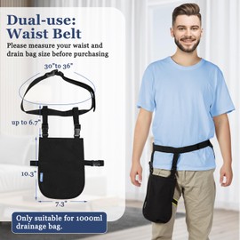 Catheter Bag Urinary Drainage Foley Catheter Bag Cover Holder Dual-Use Urine Drain Leg Bags With Adjustable Waist And Shoulder Belts
