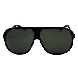 Timberland Matte Black Mens Plastic Square Aviator Sunglass Smoke Lens TB7291 2N