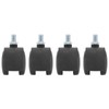 4Pcs 1.5in Casters Replacement 360 Degree Rotatable Universal Plastic Wheel