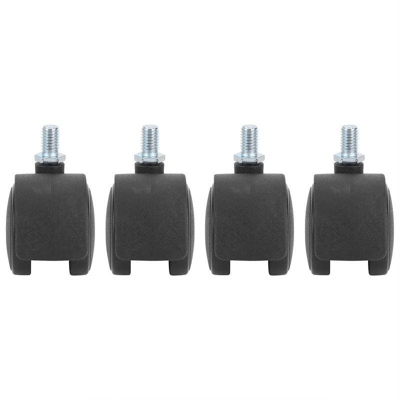 4Pcs 1.5in Casters Replacement 360 Degree Rotatable Universal Plastic Wheel