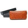 Berkut 1030220 Italian Leather Genuine Leather Braided Long Wallet, Round