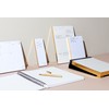 russell+hazel Weekly Notepad, White with Gilded Edges, 80 Sheets, 10”