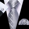 Barry.Wang Designer Classic Ties for Men Set Formal Pocket Square