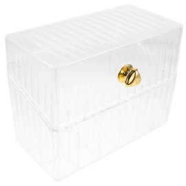 STOBAZA Lipstick Holder with Lid Transparent Lip Gloss Organizer for Bedroom Vanity Pet Makeup Storage Box Compact Design for Easy Use and Space-saving Display