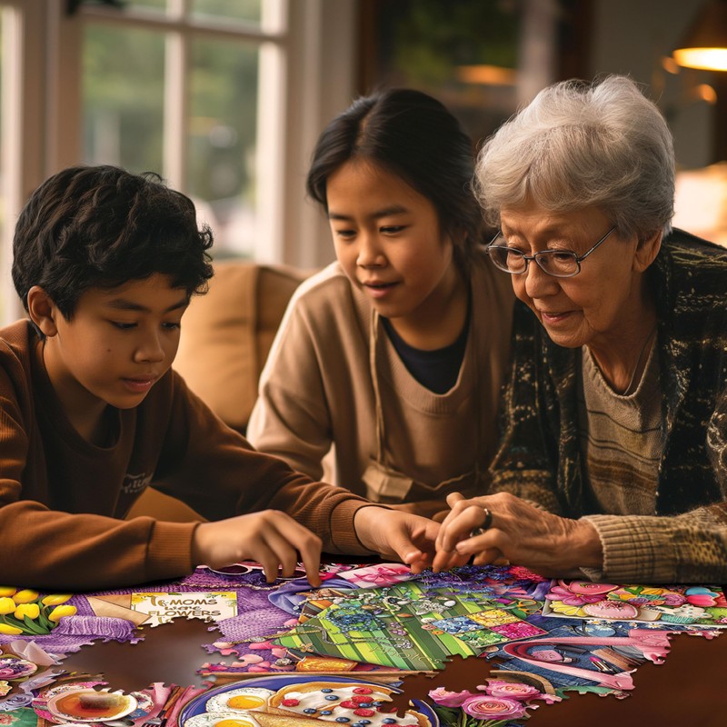 White Mountain Love You Mom Puzzle 1000 Piece Mothers Day