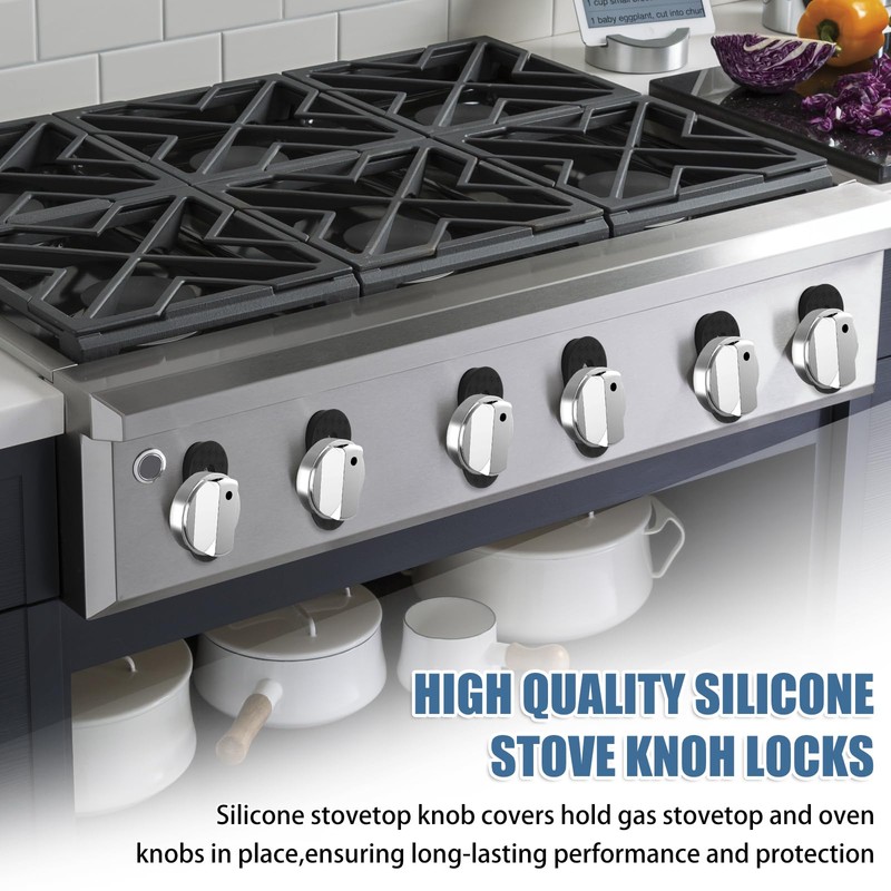 Silicone Stove Knob Safety Locks - Child Proof Oven Knob