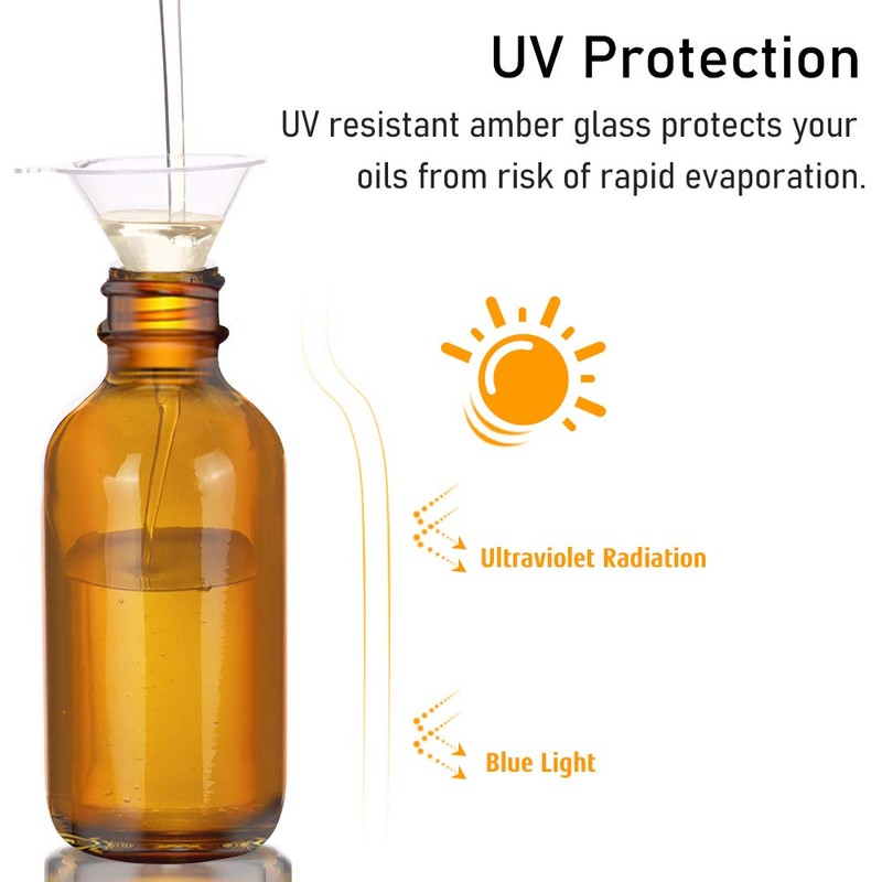 Bumobum 2 oz Clear and Amber Bottle, 2 pack Glass