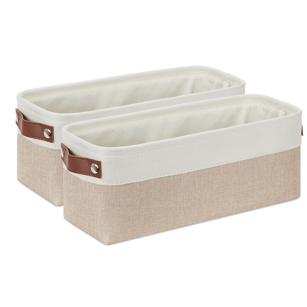 DULLEMELO 2-Pack Bathroom Baskets for Toilet, Small Storage Bins for