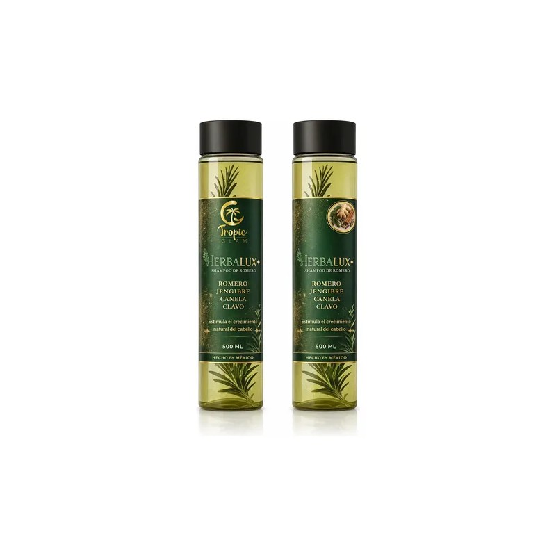 2 Shampoo Natural Romero Acelera Crecimiento Cabello Brillo