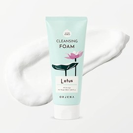 ORJENA Smile Day Cleansing Foam Lotus 180ml – Espuma Facial Suave con Extracto de Lotus para Limpieza Hidratante y Piel Elástica