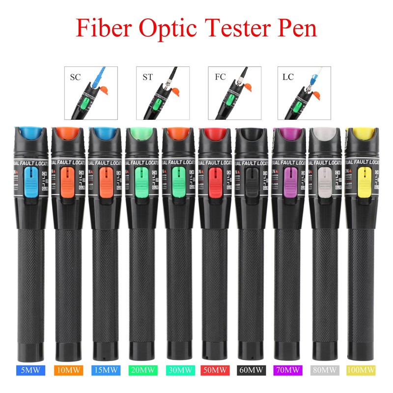 WSOLDMA Fiber Optic Tester Tool Kit 5-100KM FTTH Optic Pen