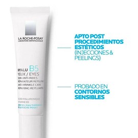 Crema La Roche Posay Hylu B5 OJOS anti-arrugas y reparador 15 ml.