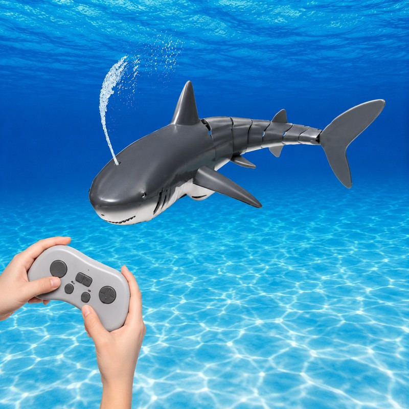 Remote Control Shark Pool Toy – 2.4GHz RC Swimming Shark