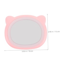 Operitacx Tragbarer LED Schminkspiegel mit Kompakt Gehaltenem Taschenspiegel für Frauen für Reisen und Täglichen Gebrauch Rosa Mini Wiederaufladbar mit Sanfter Beleuchtung